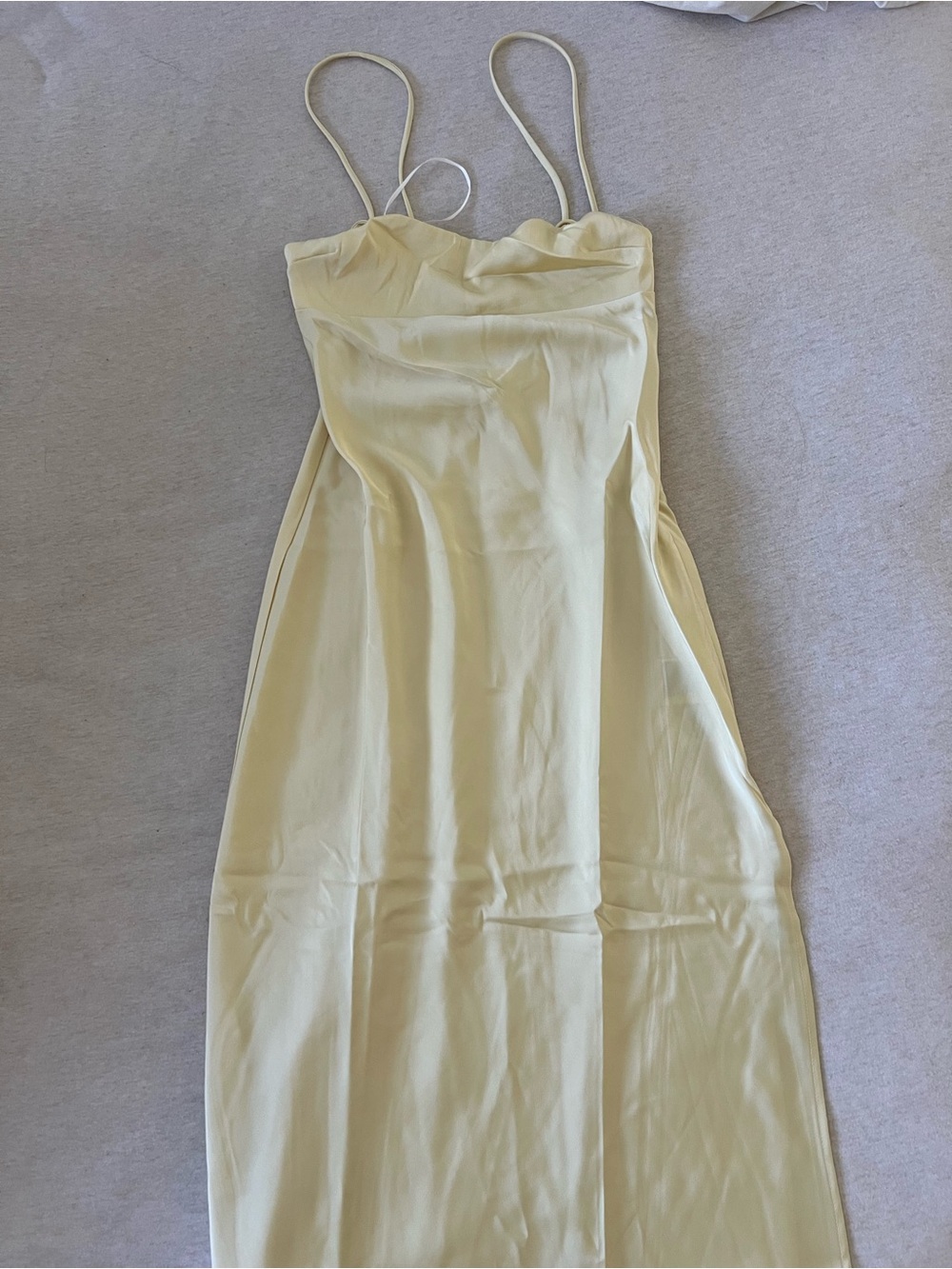 [NWT] H&M Soft Yellow Slip Dress with Spaghetti Straps